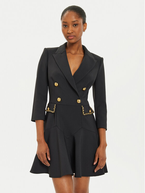 Elisabetta Franchi Elisabetta Franchi Koktel haljina AB-T18-46E2-V700 Crna Regular Fit