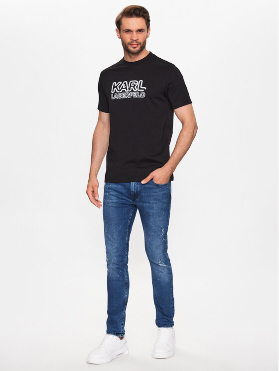 KARL LAGERFELD KARL LAGERFELD Тишърт 755048 532225 Черен Regular Fit