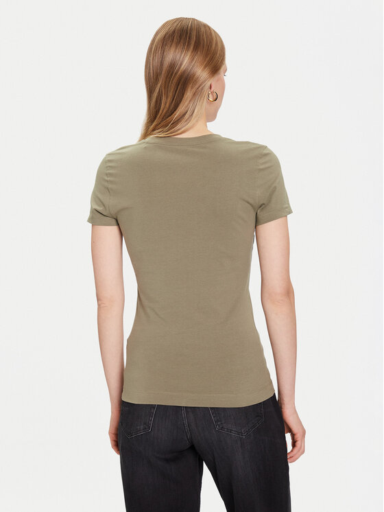 Guess Guess T-Shirt W5YI16 J1314 Πράσινο Regular Fit
