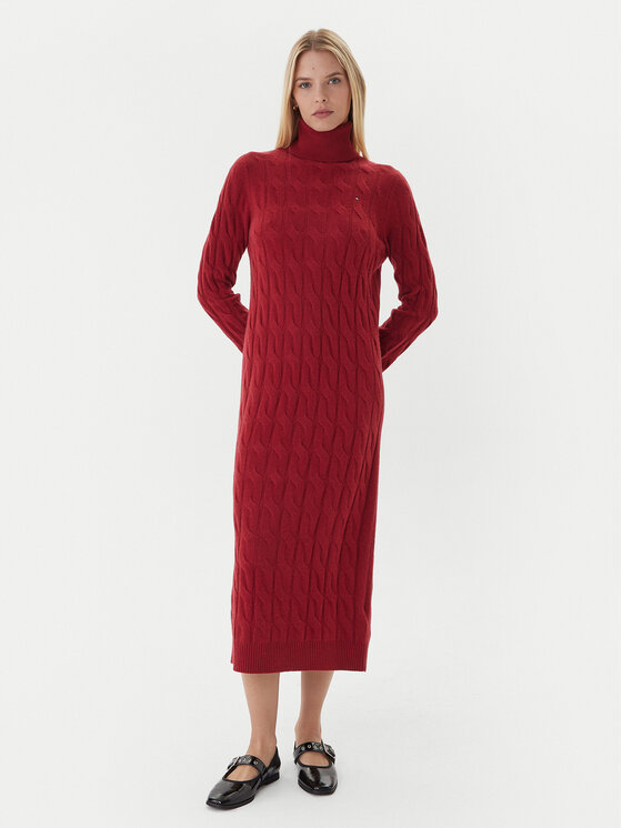 Tommy Hilfiger Tommy Hilfiger Trikotažinė suknelė WW0WW46429 Raudona Slim Fit