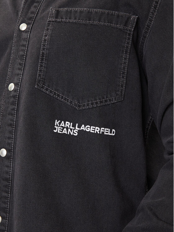Karl Lagerfeld Jeans Karl Lagerfeld Jeans Τζιν πουκάμισο A3M16001 Μαύρο Regular Fit