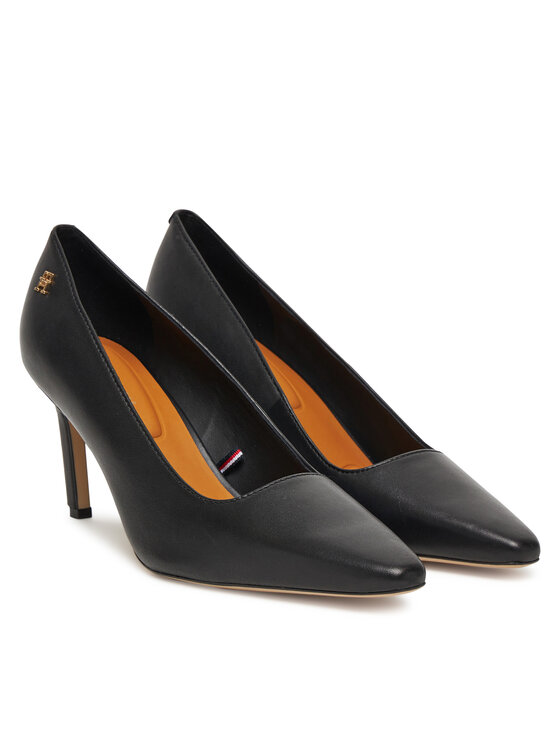 Tommy Hilfiger Tommy Hilfiger Štikle Logo Pump Slanted Hl FW0FW08993 Crna