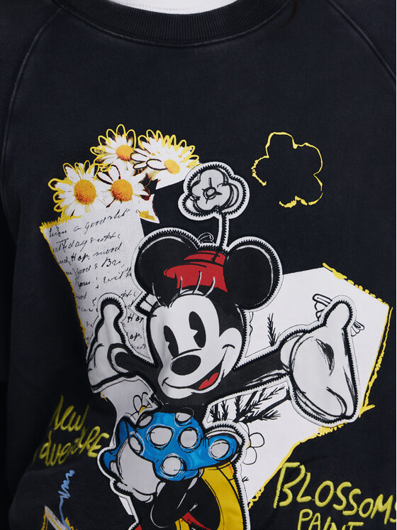 Desigual Desigual Mikina Minnie 25SWSK25 Čierna Regular Fit
