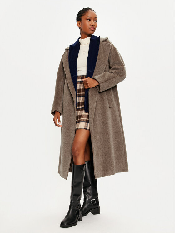 Weekend Max Mara Weekend Max Mara Palton de lână Tempera 2425016102 Maro Regular Fit