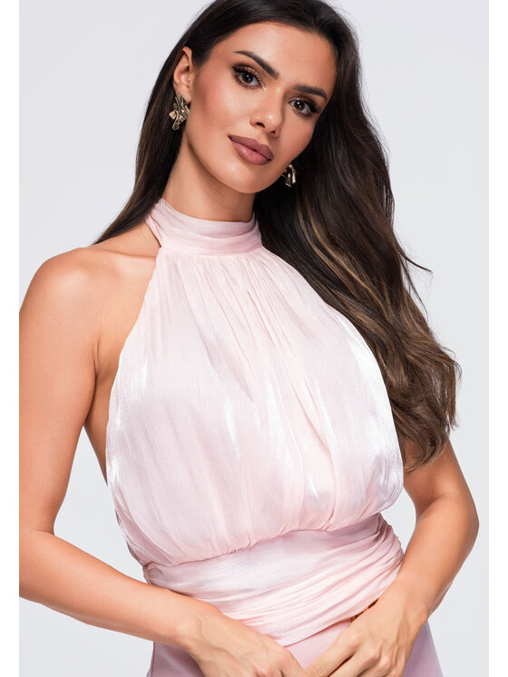 Ombre Ombre Bluzka OW-TS-E0079 Różowy Loose Fit