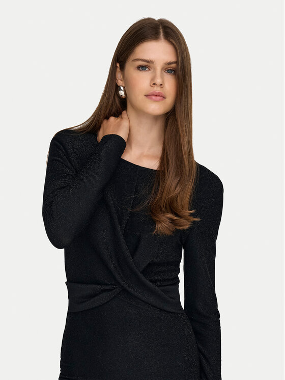 ONLY ONLY Koktejlové šaty Rich 15360278 Černá Regular Fit