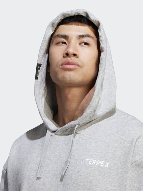 adidas adidas Majica dugih rukava Terrex Logo IB6564 Siva Regular Fit