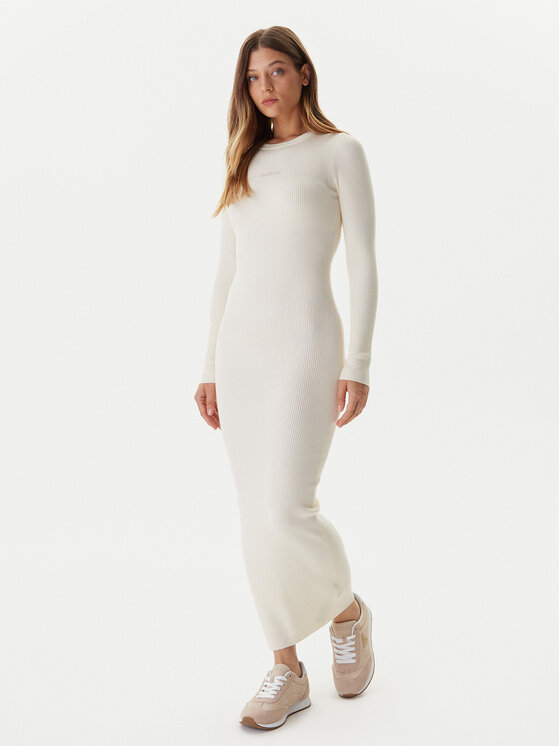 Guess Guess Trikotāžas kleita V5BK02 Z3JD2 Écru Slim Fit