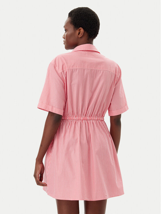 Tommy Jeans Tommy Jeans Rochie tip cămașă DW0DW20617 Roz Regular Fit