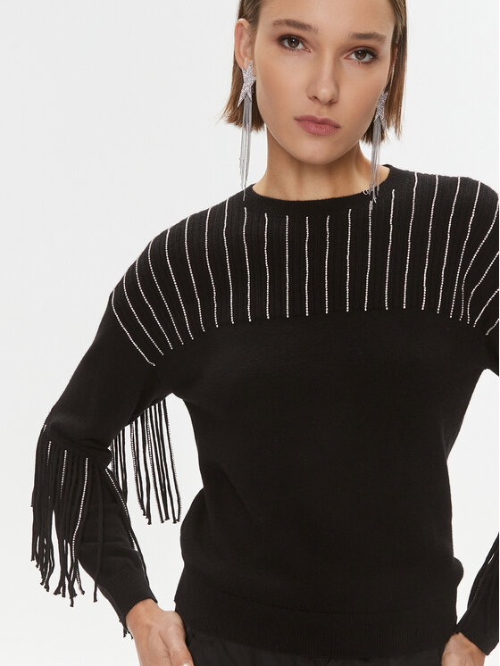 PINKO Pinko Pulover Libellula 102082 A19L Negru Regular Fit