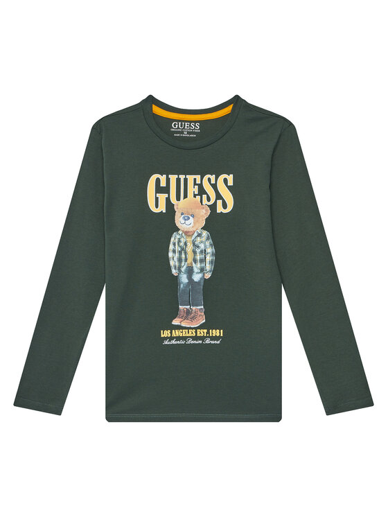 Guess Guess Blúz L5BI09I3Z14 Zöld Regular Fit