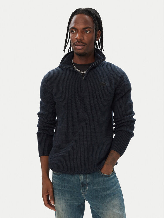 G-STAR G-STAR Pulover Double D27961-D754 Bleumarin Regular Fit