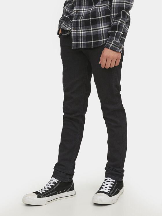 Jack&Jones Junior Džinsi Glenn 12237424 Melns Slim Fit