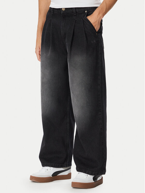 adidas adidas Jeans Jeans Mid-Rise IB6955 Nero Loose Fit