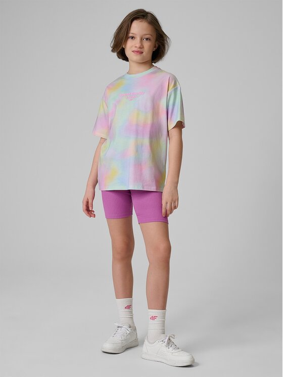 4F 4F T-Shirt 4FJRSS26TTSHF3826-90A Kolorowy Loose Fit