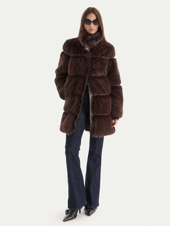 Patrizia Pepe Patrizia Pepe Kožešina 2O0175 E077 B857 Hnědá Regular Fit
