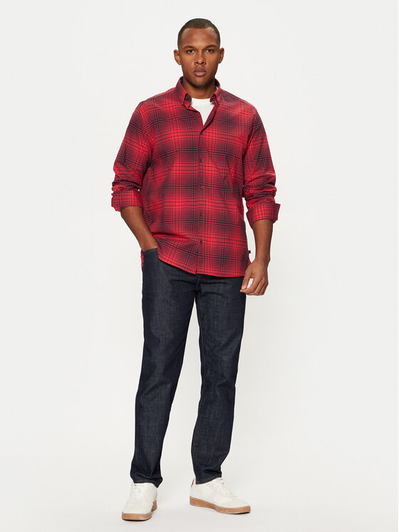 s.Oliver s.Oliver Koszula 2152435 Czerwony Regular Fit