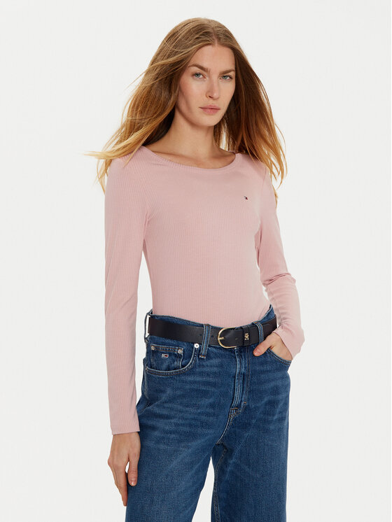Tommy Hilfiger Tommy Hilfiger Bluză WW0WW38869 Roz Slim Fit