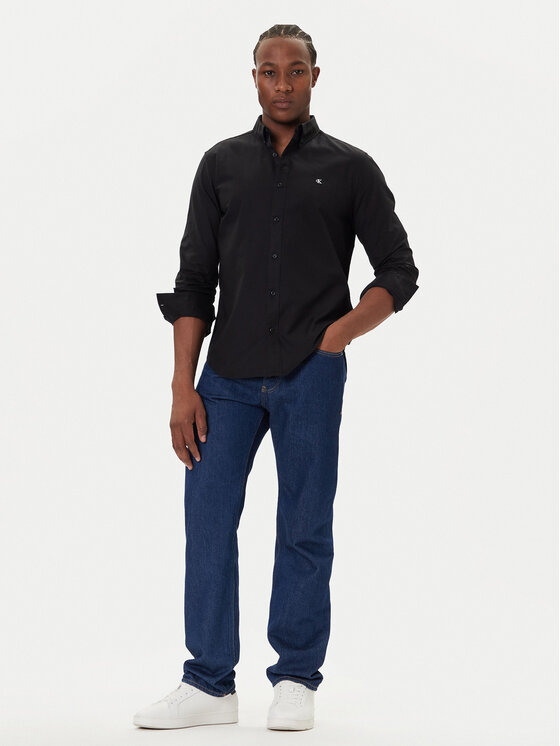 Calvin Klein Jeans Calvin Klein Jeans Marškiniai Oxford Classic LV140EM125 Juoda Regular Fit