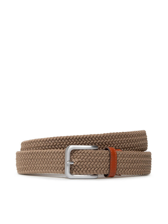 Jack&Jones Moški Pas Jacspring Woven Belt Noos12118114 Bež