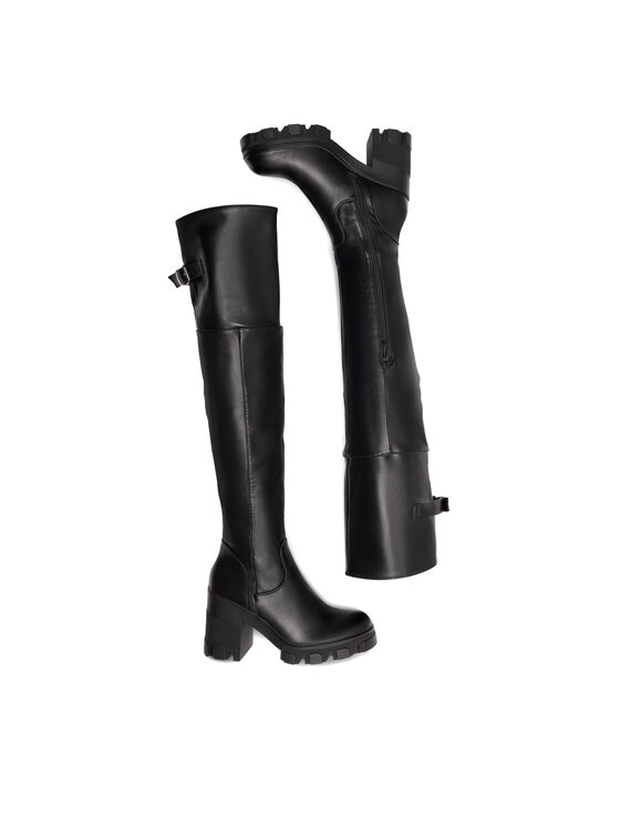 DeeZee DeeZee Čizme preko koljena Rachel HL220437 Crna