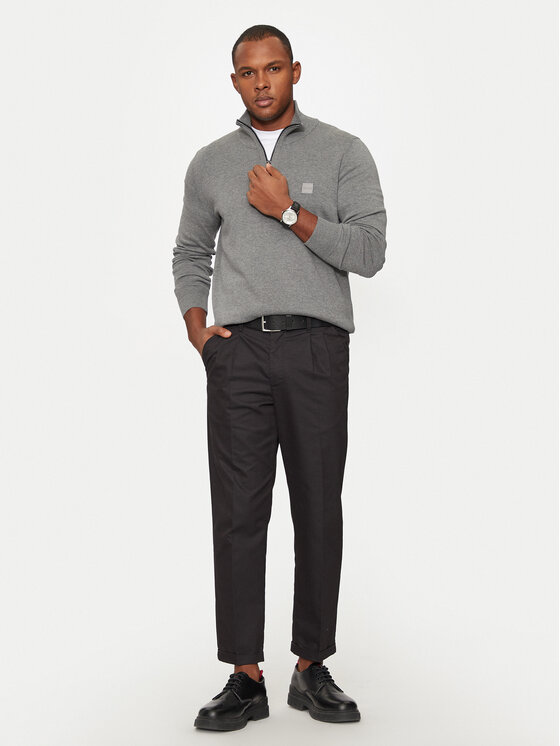 BOSS Boss Megztinis Kanobix_S 50527585 Pilka Regular Fit