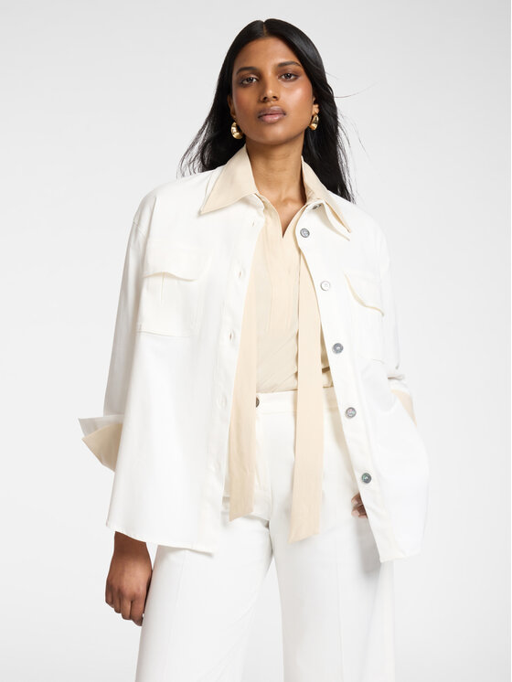 Elena Mirò Elena Mirò Koszula 5023Z000028N011 Biały Regular Fit