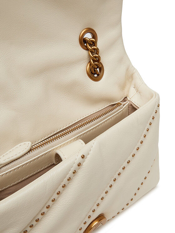 PINKO PINKO Ročna torba Love Puff Mini Cl PE 25 PLTT 100039 A26T Écru