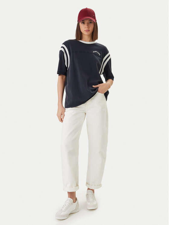 Tommy Jeans Tommy Jeans Tricou DW0DW22307 Bleumarin Oversize