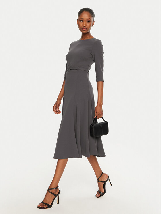 Rinascimento Rinascimento Cocktail obleka CFC0120015003 Siva Regular Fit