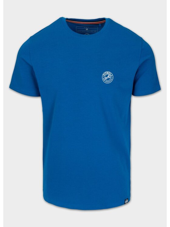 PITBULL PITBULL T-Shirt Koszulka męska Slim Fit SAN DIEGO CA SMALL LOGO L Niebieski Regular Fit