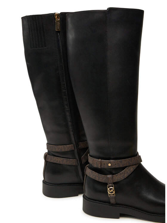 MICHAEL Michael Kors MICHAEL Michael Kors Kozaki Abigail Leather Riding Boot 40F4ABMB7L Czarny