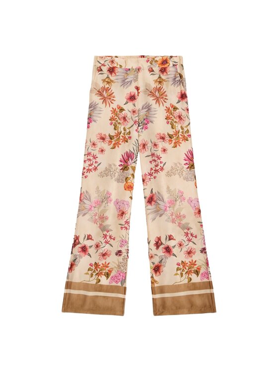 Oltre Oltre Spodnie materiałowe P007J002461N0R2 Écru Baggy Fit