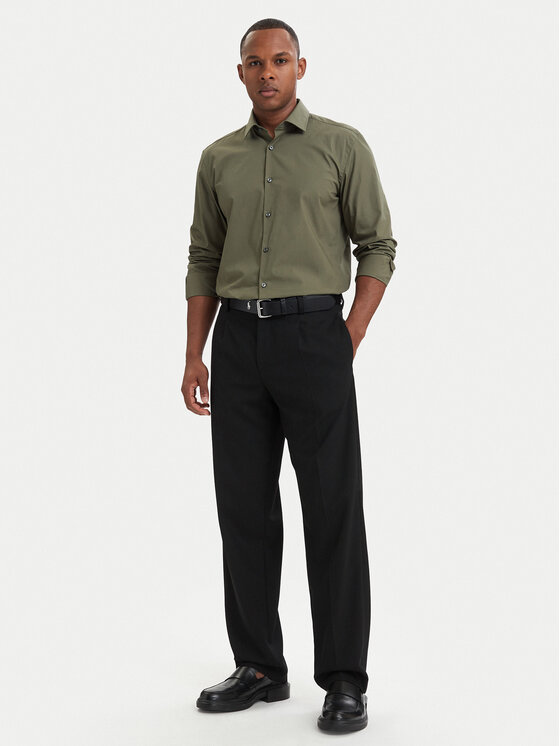 HUGO HUGO Сорочка Kenno 50289499 Темно-зелений Slim Fit
