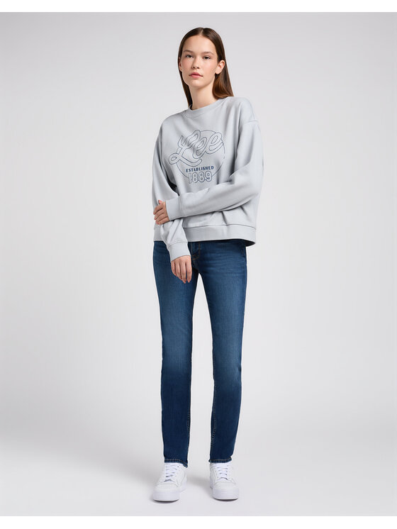 Lee Lee Spodnie materiałowe ELLY Niebieski Straight Leg