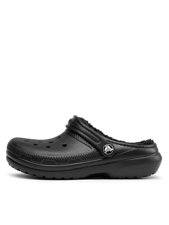 Crocs Crocs Iešļūcenes Classic Lined Clog K 207010 Melns