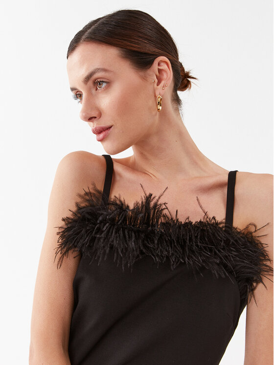 TWINSET TWINSET Коктейлна рокля 232TP2490 Черен Slim Fit