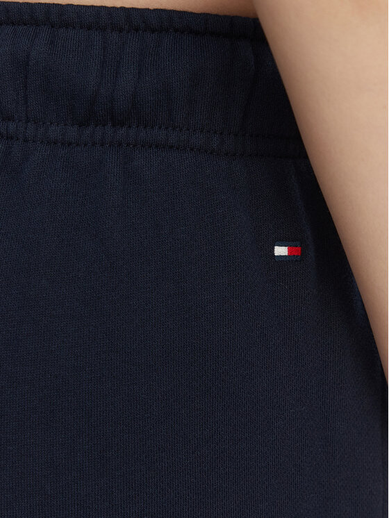Tommy Hilfiger Tommy Hilfiger Spodnie dresowe Logo Exaggerated Seam WW0WW50783 Granatowy Relaxed Fit
