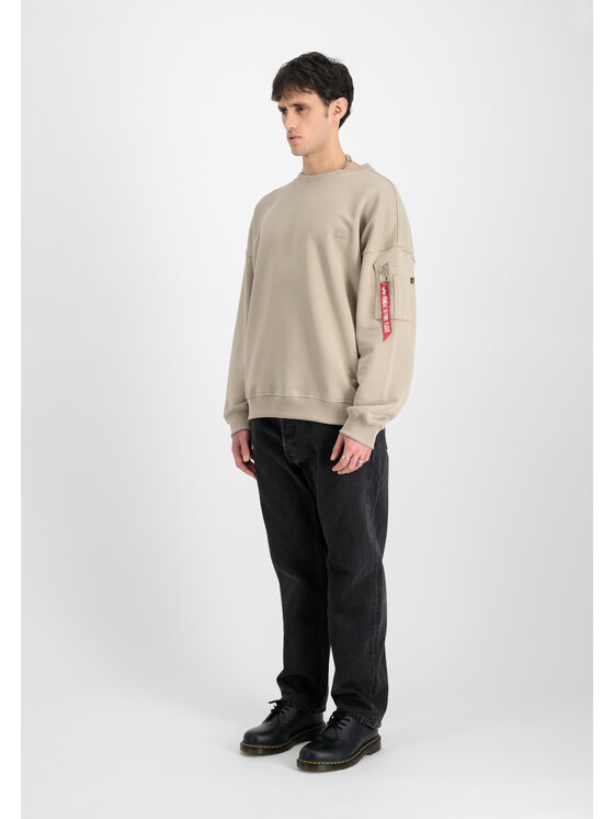 Alpha Industries Alpha Industries Bluza Alpha Essentials Rubber Logo Sweatshirt Żółty Relaxed Fit