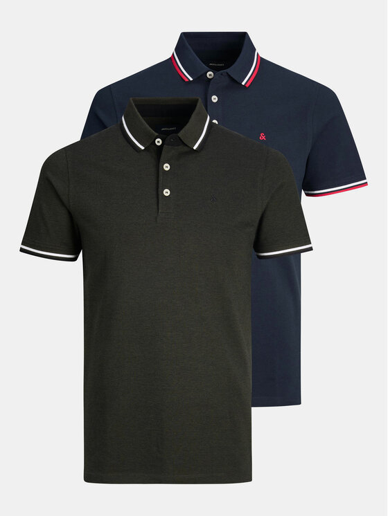 Jack&Jones Jack&Jones Σετ μπλούζες polo 2 τεμαχίων Paulos 12191216 Έγχρωμο Slim Fit