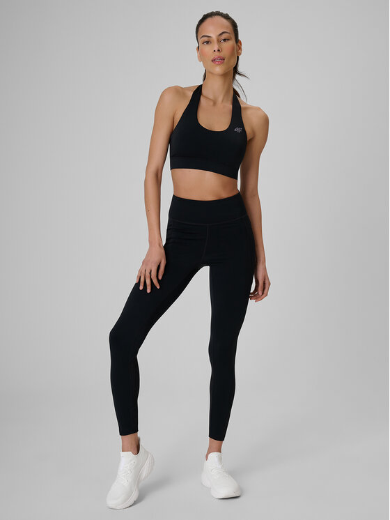 4F 4F Legginsy ACTIVE BY NATURE Czarny Slim Fit