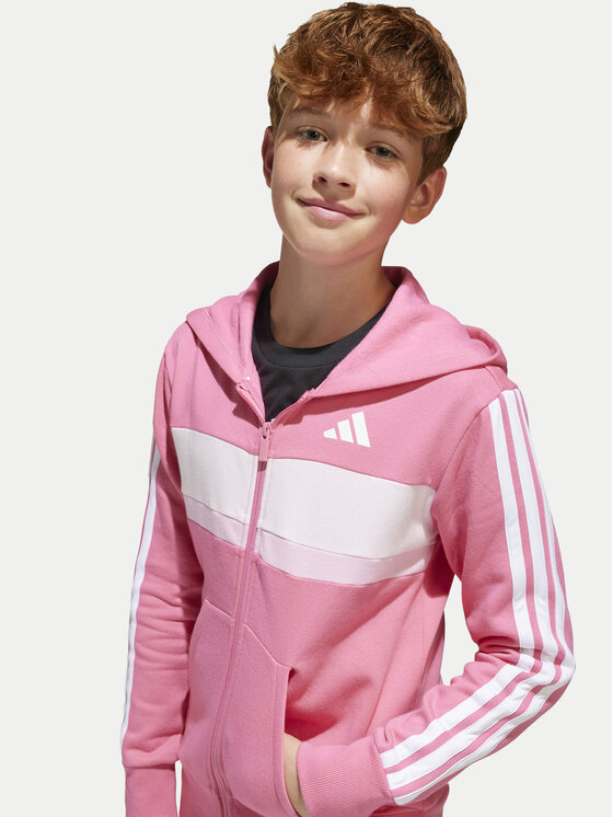 adidas adidas Trenerka Seasonal Essentials Tiberio 3-Stripes JC7521 Ružičasta Regular Fit
