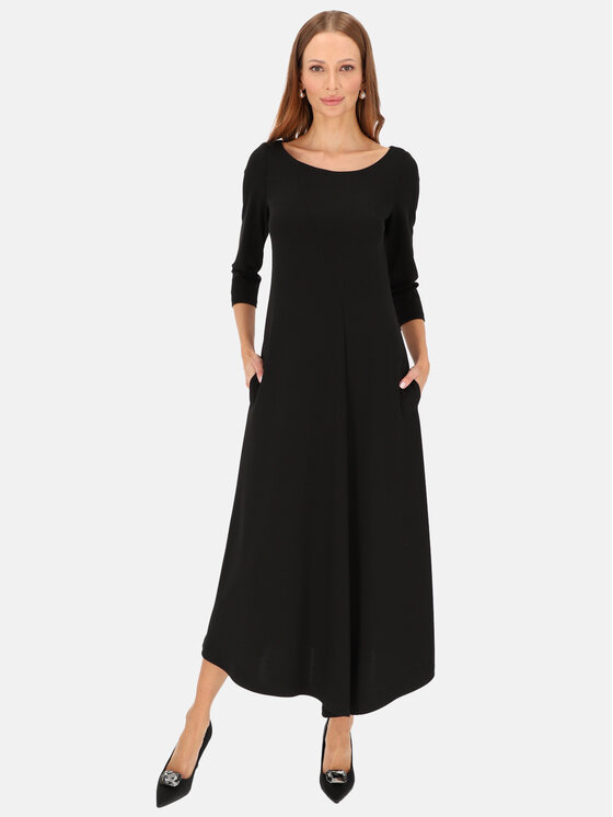 L’AF L’AF Sukienka dzianinowa Brenda Czarny Regular Fit