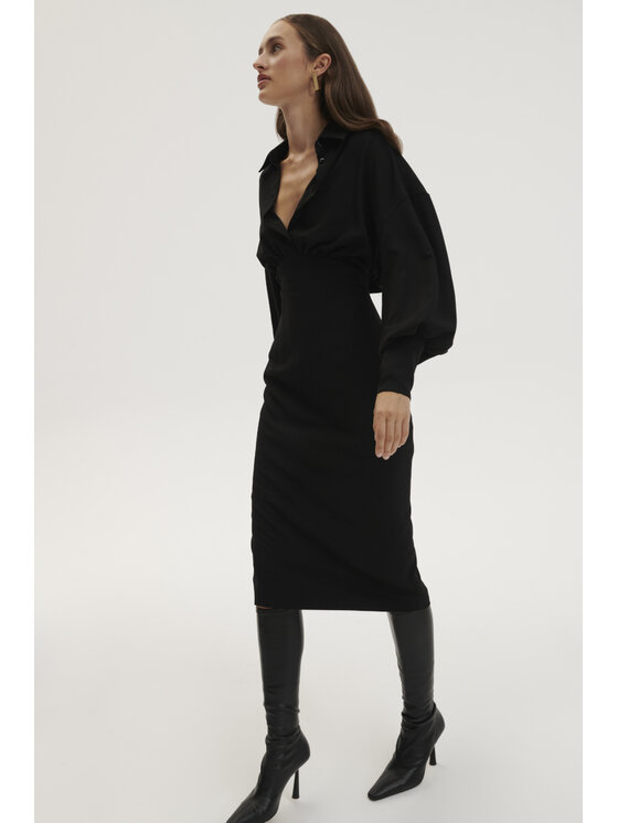 La Mania La Mania Abito da cocktail ODETTE Nero Classic Fit