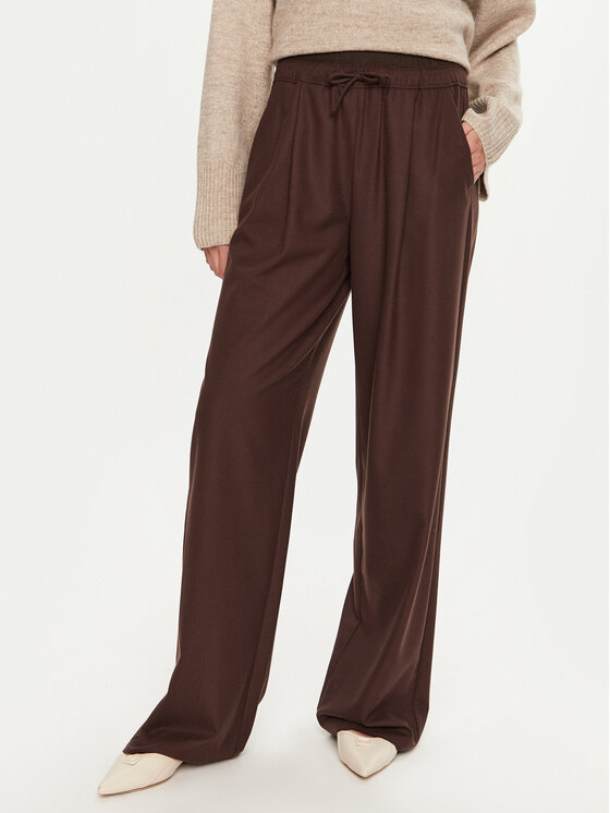Marella Marella Pantaloni din material Afona 2423136015 Maro Wide Leg