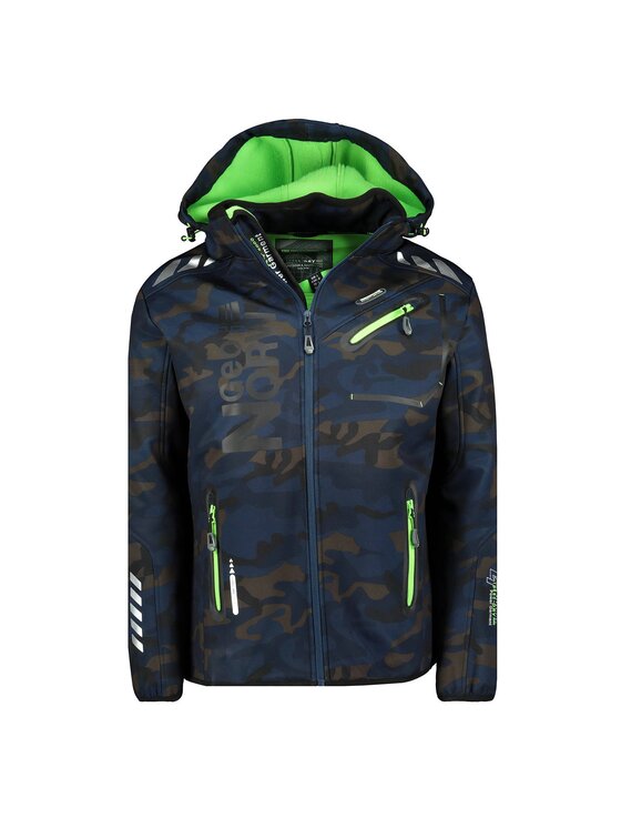 Geographical Norway Geographical Norway Kurtka softshell WU6147H-GN-NAVY-GREEN Granatowy Regular Fit