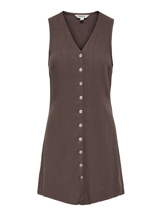 ONLY ONLY Ежедневна рокля Siesta 15357797 Тъмнокафяв Regular Fit