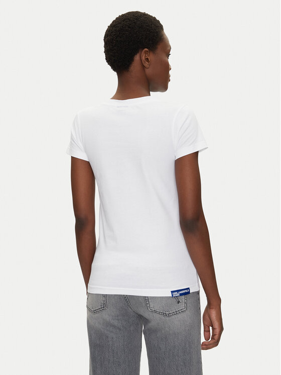 KARL LAGERFELD KARL LAGERFELD T-Shirt A2W17097 Biały Regular Fit