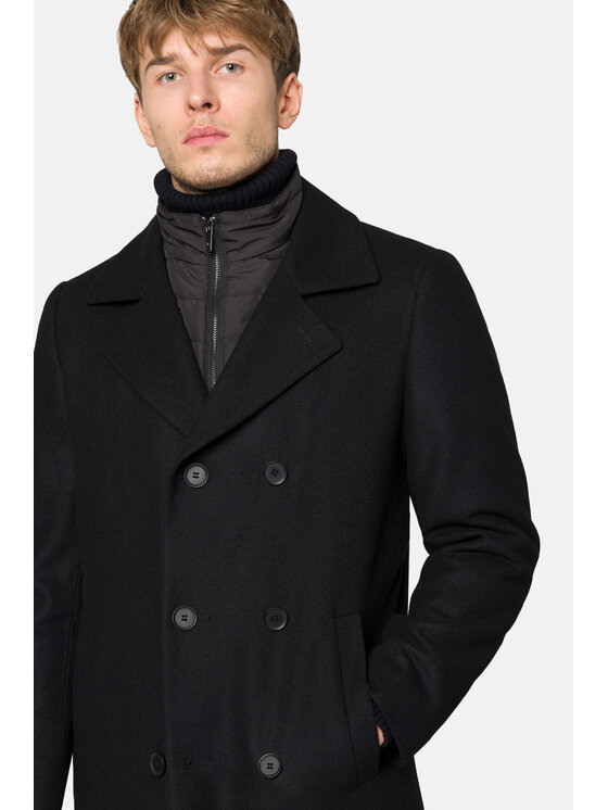 Lancerto Lancerto Płaszcz wełniany Olympia PC073223000008 Czarny Regular Fit