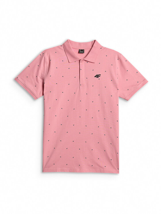4F 4F Polo COMMERCIAL Różowy jasny Regular Fit